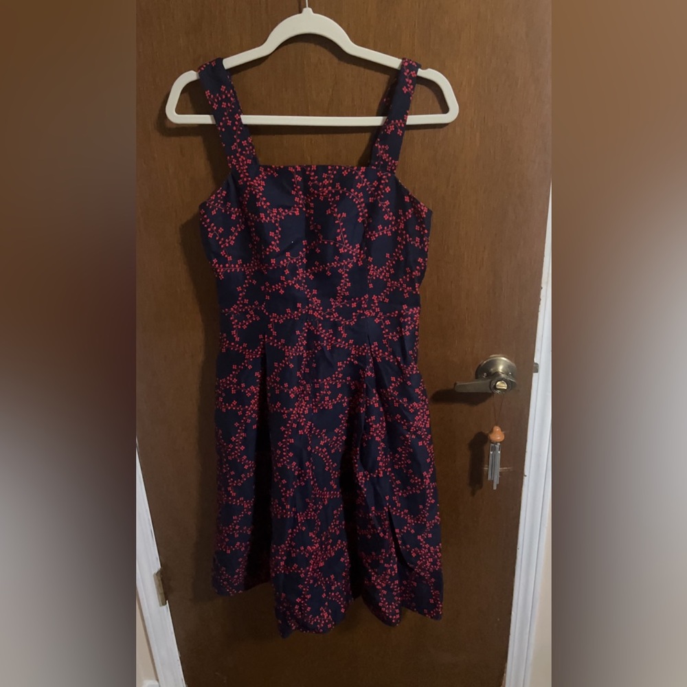 Draper James Dress size 4 blue w red print